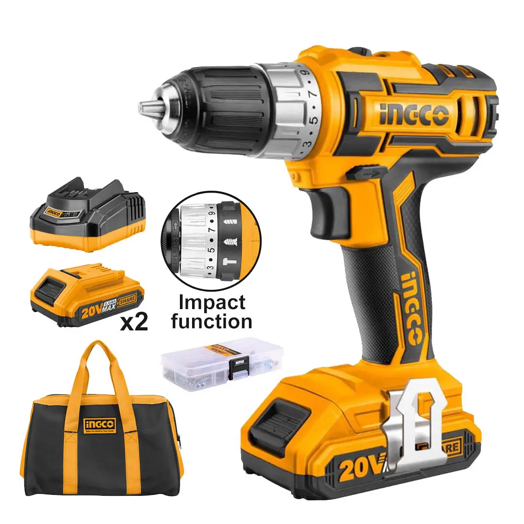 Visseuse perceuse ingco 20v  en sac – Image 1