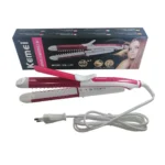 Brosse et fer a boucler kemei km-1117