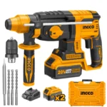 Marteau perforateur ingco 20v-4ah 2b 2m 1c valise