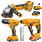 Pack visseuse meule et marteau ingco 20v