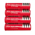 Piles rechargeables 3.7v 4800 mah 4 pcs