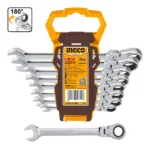 Cles a cliquet mixtes flexible ingco 8pcs 8-19mm