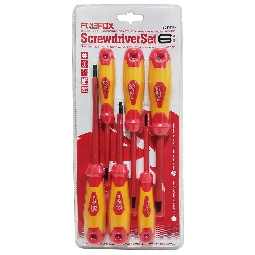 TOURNEVIS-ISOLANTS-6-PCS-FREFOX.webp Tournevis isolants 6 pcs frefox – Image 1