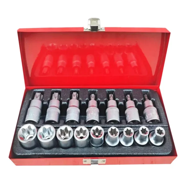 Coffret douilles torx et embouts 16pcs