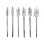 Jeu de 6 meches a bois plates 10-25mm