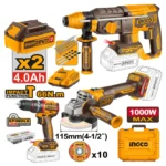 Pack visseuse meule et marteau ingco 20v 4a