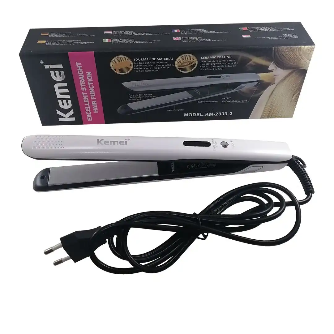 PLAQUE-LISSANTE-KEMEI-450-BLC.webp Plaque lissante kemei 450 blc – Image 1