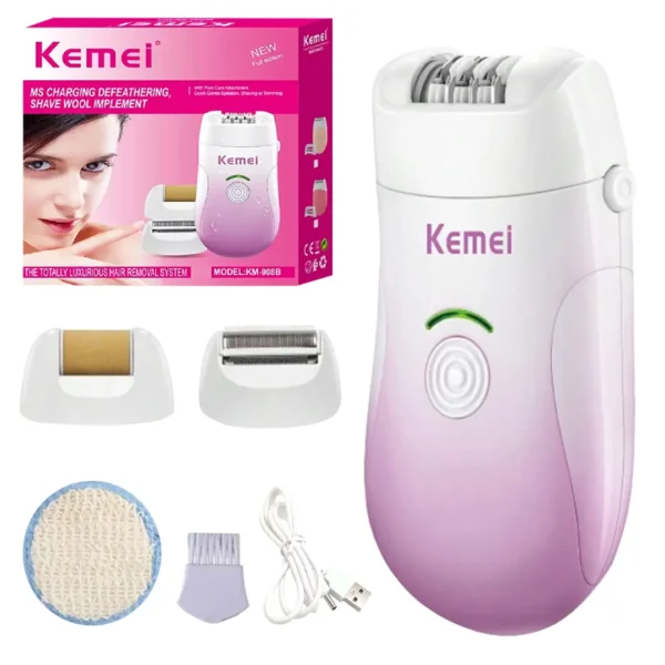 Rasoir epilateur et decapant kemei km-908b