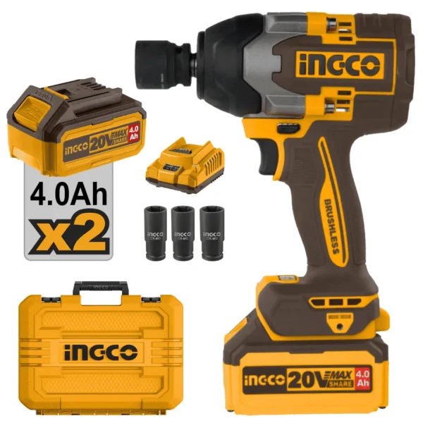 Cle a choc 20v 4a  brushless ingco